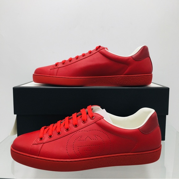 Gucci Ace - Interlocking G - Hibiscus Red - 599147 AYO70 6463 - Picture 13 of 16